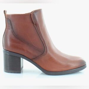 Naturalizer women Laura Terracotta Leather  block heel boots new